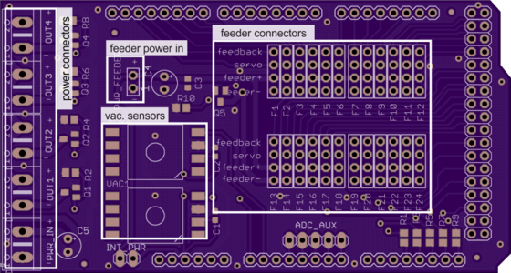 0816 smt automatic feeder native shield pcb