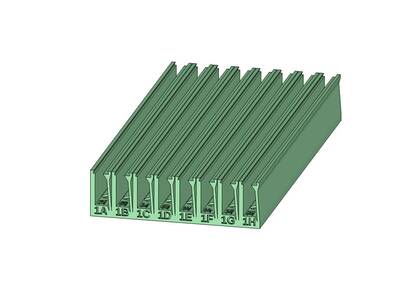 render of parametric strip feeder